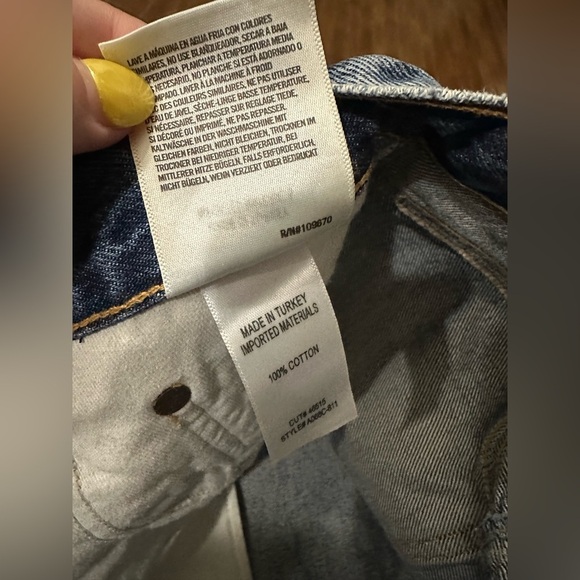 AGOLDE Quinn high rise distressed denim skirt in ransom wash A068C-811 size 28 - Picture 5 of 10